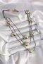Brass Smoked Color Chain 3D Gold Color Heart Model Women's Necklace - 2