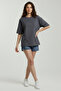 Women's Oversize Combed Cotton Fabric Crew Neck Comfortable Fit T-Shirt - 5