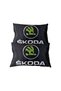 Skoda Car Compatible Digital Printed Black Travel Neck Pillow - Stylish Design - 5