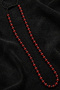 Men's Necklace Bracelet Set - Red Bead Necklace Bracelet Set for Men - 3