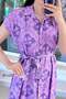 Polo Collar Waist-Tied Viscose Dress 6Y115 - 4
