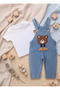 Teddy Bear Salopet Girl Boy Baby Kids 2-Piece Set 6-9 Months, 9-12 Months, 12-18 Months, 18-24 Months - 3