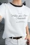 Women's Knitwear Detailed Printed Cotton T-Shirt - 4