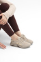 Unisex Beige Flexible Comfortable Comfortable Fit Sports Shoes - 6