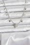 Brass Silver Color Zircon Stone Polar Star Model Women's Necklace