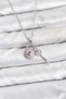 316L Steel Chain Silver Color Lock Key Model Zircon Stone Women's Necklace