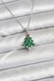 316L Steel Chain Silver Color Pine Tree Model Christmas Themed Women's Necklace