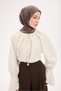 Olinda Scarf Clover Pattern Dark Mink 90X90 - 3