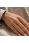 Gold Color Bead Detailed Stone Adjustable Ring - 2