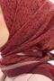 Olinda Scarf Clover Pattern Plum 90X90 - 5