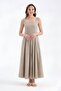 Women's Woven Lycra Fabric Sleeveless Design Long Dress