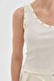 Women's Collar-Stitching Trok Detailed Sleeveless Design Athlete Crop Top - 7