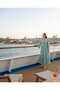 Women's Bohemian Embroidered Turquoise Dress - 4
