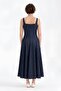 Women's Denim Fabric Water Wash Sleeveless Design Long Dress - 2