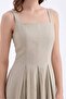 Women's Woven Lycra Fabric Sleeveless Design Long Dress - 4