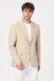 Waffle Men's Dark Beige Waffle Pattern Cotton Blend Lycra Stretch Fabric Four Season Blazer Jacket - 4