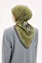 Olinda Scarf Clover Pattern Dark Gray 90X90 - 5