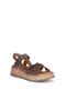 5708 Brown Suede Genuine Leather Women's Sandals - 3