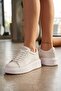 Women's White High Platform Sole Lightweight and Comfortable Casual Sneaker Sports Shoes - 2