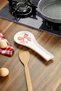 Ceramic Ribbon Patterned Dirty Spoon Holder 27 cm Stove Side Countertop Spoon Rest with Pink Detail