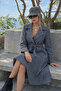 Women's Winter Double-Breasted Collar Basic Smoked Midi Cashmere Coat - 4