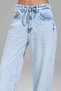 Women's High Waist Straight Fit Denim Jeans with Waist Tie - 7