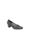 İzlife 502 Women's Platinum Lace Shimmering Blunt Toe Low Heel Evening Dress Shoes - 2