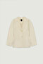 Ecru Double Buttoned Women's Blazer Jacket