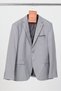 Zenova Men's Gray Textured Polyviscon Fabric Slim Fit Sports Blazer Jacket - 2