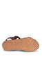 5708 Brown Suede Genuine Leather Women's Sandals - 5