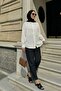 Buttoned Hijab Shirt 612137 - Ecru - 3