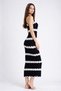 Black Sleeveless Halter Neck Women's Knitwear Summer Midi Dress - 4