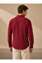 Men's Red Pinstripe Long Sleeve Shirt - 4