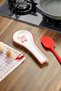 Cherry Patterned Ceramic Spoon Holder Countertop Spoon Rest, Spoon Stand 27 cm - 4