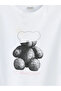 White Bear Printed Stoned Girls' T-Shirt - 2