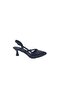 Egestyle 240 Women's Black Closed Toe Open Back Low Heeled Large Size Shoes 41 42