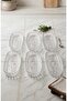 Patterned 6-Piece Glass Boat Plate & Breakfast Serving Set (18 cm) - 5