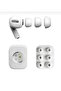 سماعات AirPods Pro 3 متوافقة مع 3 أزواج من سدادات الأذن البديلة المصنوعة من السيليكون بمقاسات Xs وS وL باللون الأبيض