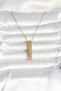 316L Steel Gold Color Ayetel Kürsi Written Bar Necklace - 3