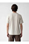 Beige Crew Neck Bear Teddy Embroidered Men's T-Shirt - 5