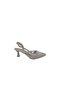 Egestyle 240 Women's Cream Closed Toe Open Back Low Heeled Large Size Shoes 41 42 - 2