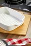 Heat-Resistant Ceramic Oven Dish with Handle, Gratin and Presentation Dish with Grill Base 25X15X4 cm - 3