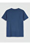 Navy Blue Crew Neck Brawl Stars Printed Boys' T-Shirt - 2