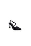 105 Women's Black Closed Toe Open Back Thin Heeled Evening Dress Shoes - 2