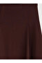 Burgundy Elastic Flared Skirt - 4