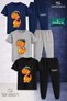 Children's Rawr Dino Headphones Orange 3Lu in a Square 3LÜ T-Shirt Tracksuit Set