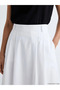 White High Waist Pleated Skirt - 5