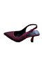 Women's Goblet Heel Stoned Open Back Stiletto Evening Dress Shoes