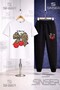 Children's Cherry Leopard Ribbon Cherry Writing 3-Piece T-Shirt Tracksuit Set - 2