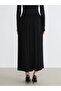 Black Belmando Flared Skirt with Elastic Waistband